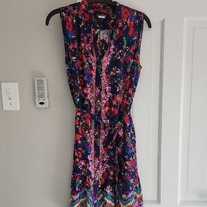 SALONI Vibrant Floral Midi Dress
